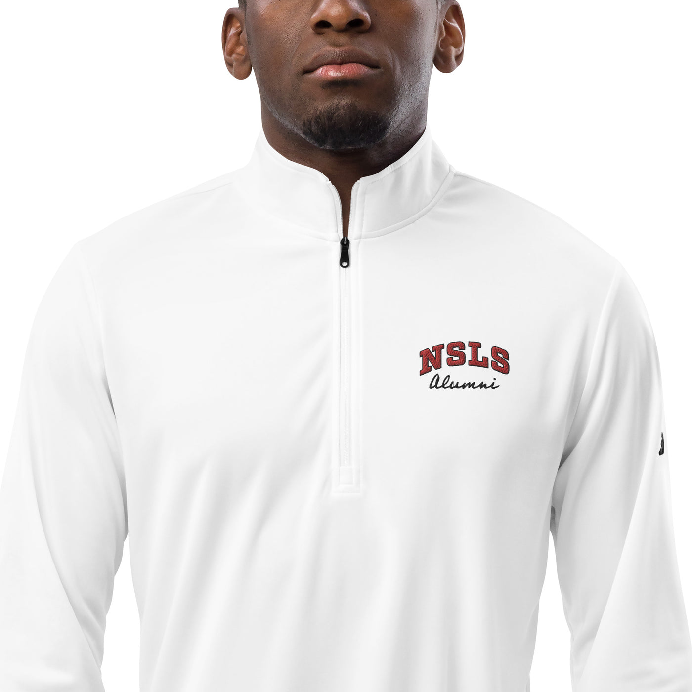 NSLS Alumni Adidas Quarter zip white pullover