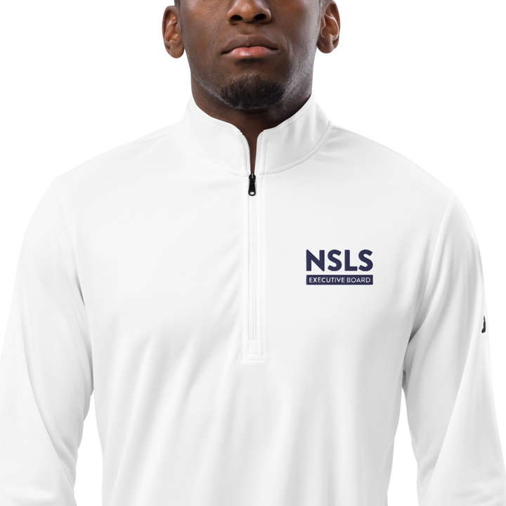 NSLS Executive Board - Adidas® Quarter zip pullover - white