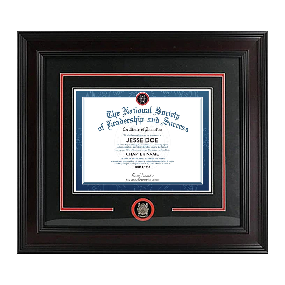 Premium Wooden Certificate Plaque with Medallion