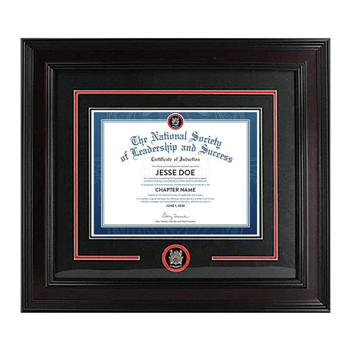 Premium Wooden Certificate Plaque with Medallion