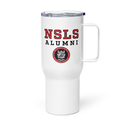 NSLS Alumni travel mug with handle, 25 oz - red/black