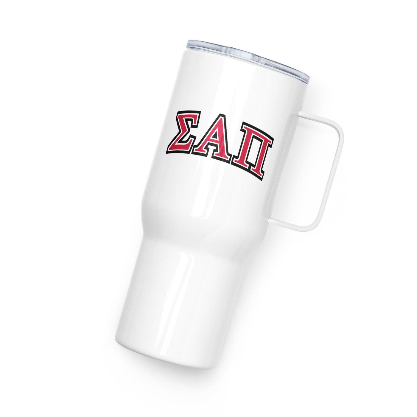 Sigma Alpha Pi TRAVEL MUG WITH HANDLE, 25 OZ