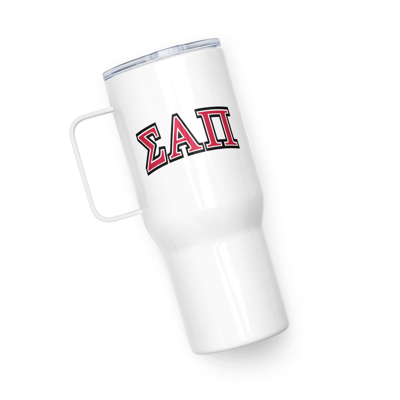 Sigma Alpha Pi TRAVEL MUG WITH HANDLE, 25 OZ