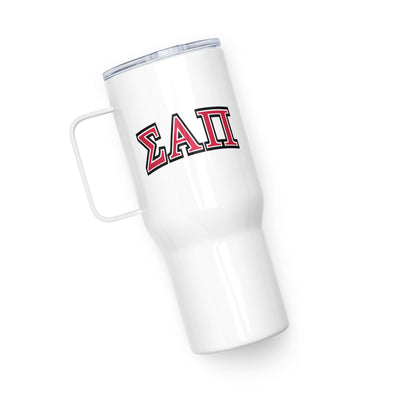 Sigma Alpha Pi TRAVEL MUG WITH HANDLE, 25 OZ