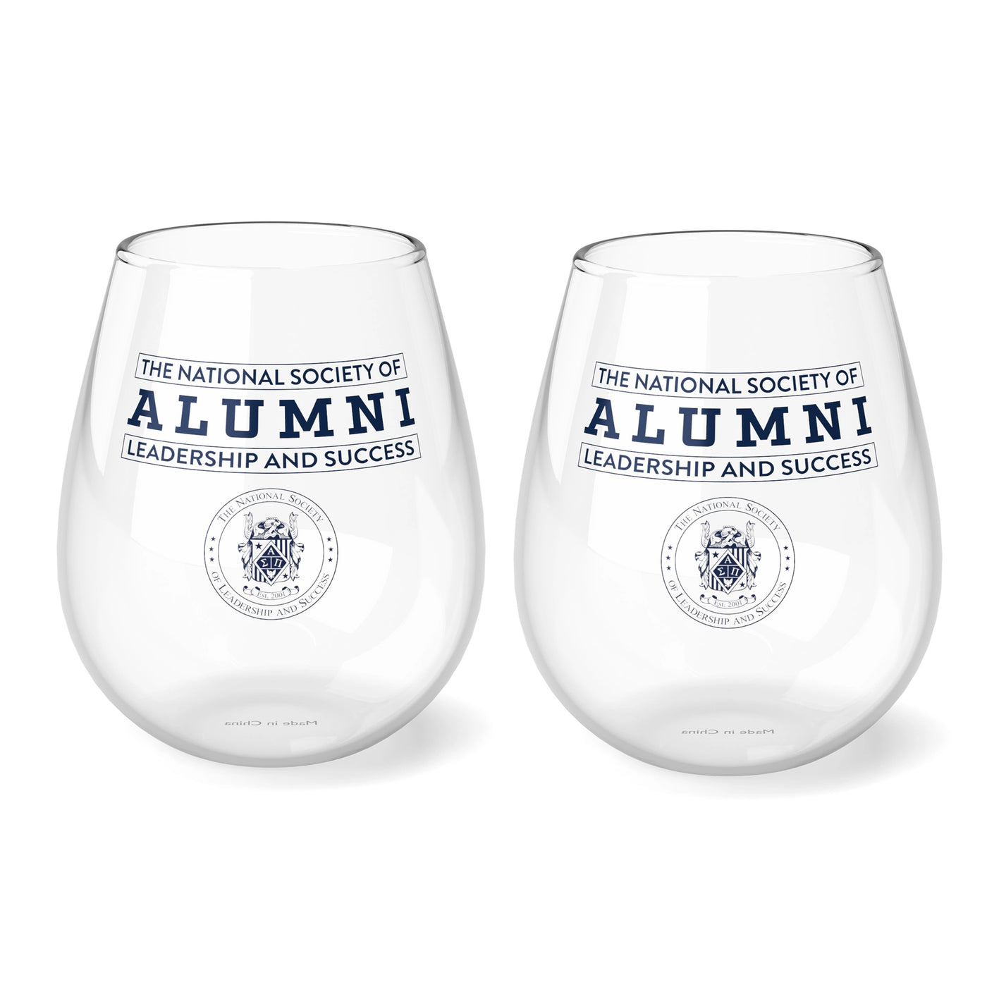 NSLS Alumni - Stemless Wine Glass Set, 11.75oz